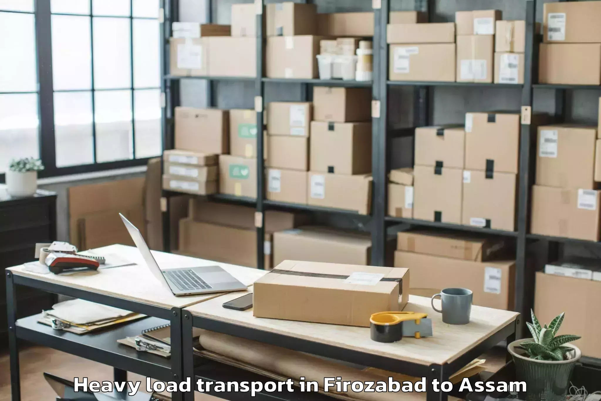 Professional Firozabad to Pachim Nalbari Heavy Load Transport